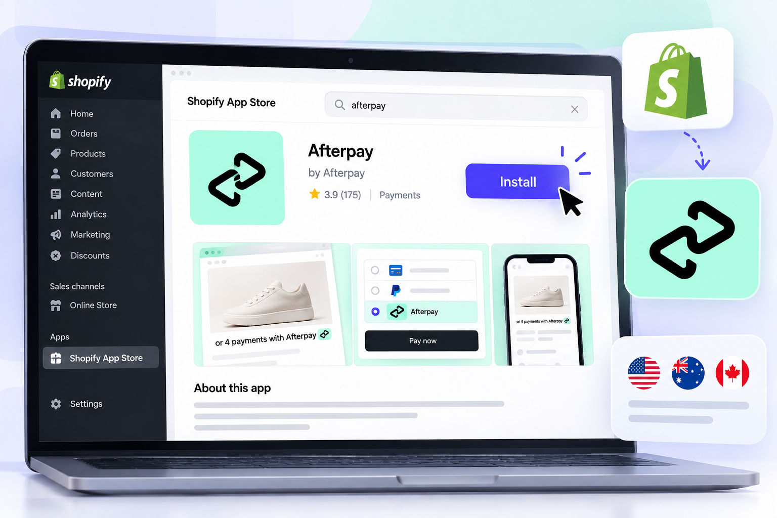 Install the Afterpay Payment App
